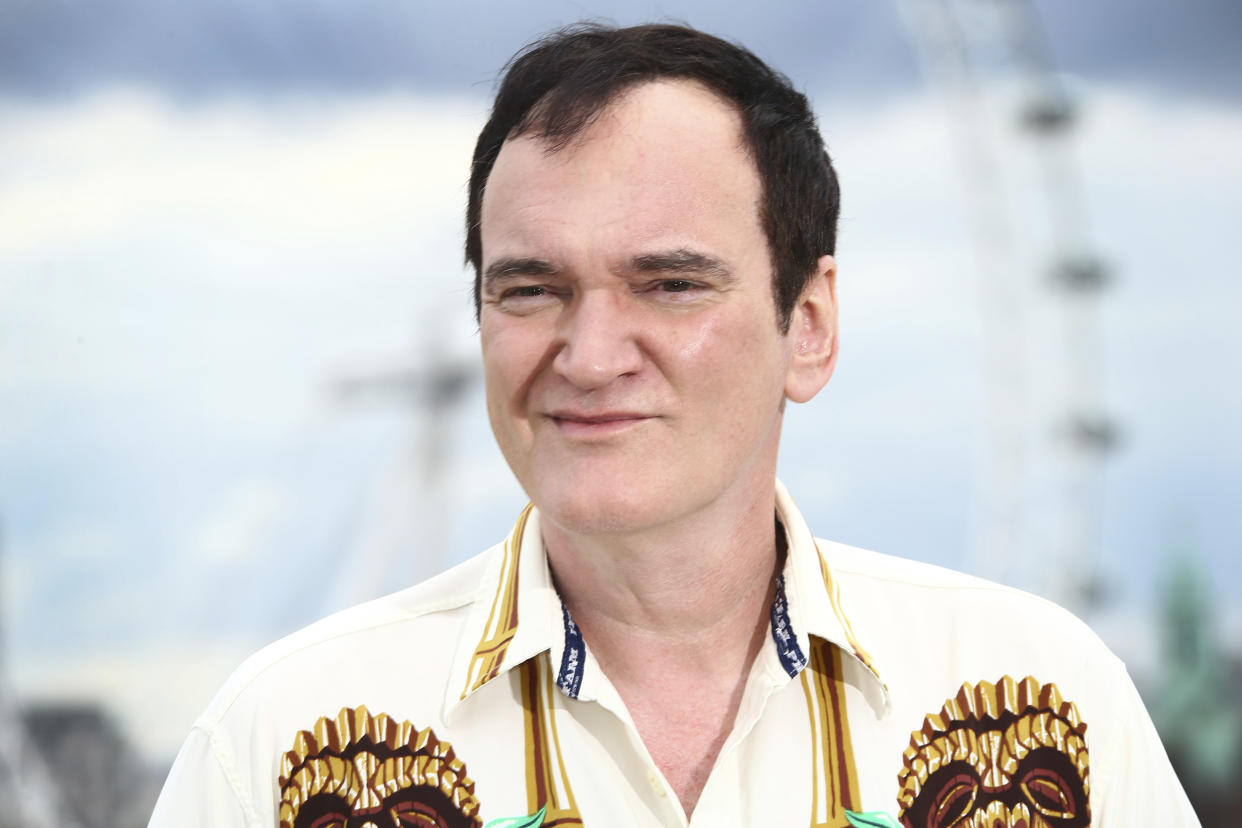 Writer and director Quentin Tarantino poses for photographers upon arrival at the UK photo call of Once Upon A Time in Hollywood, in central London, Wednesday, July 31, 2019. (Photo by Joel C Ryan/Invision/AP)