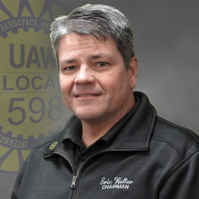 UAW Local 598 Shop Chairman Eric Welter. He represents the 5,000 hourly workers at General Motors Flint Assembly plant where the automaker builds its heavy-duty pickups.
