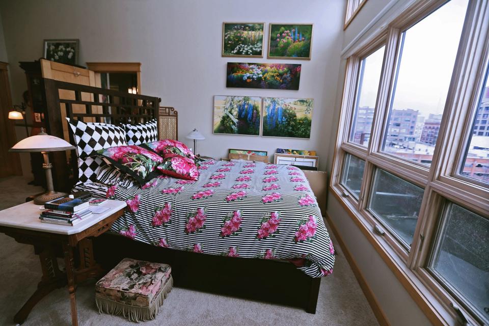 Patrice Procopio&#39;s master bedroom has a wall of windows that provide her with a great view every morning.