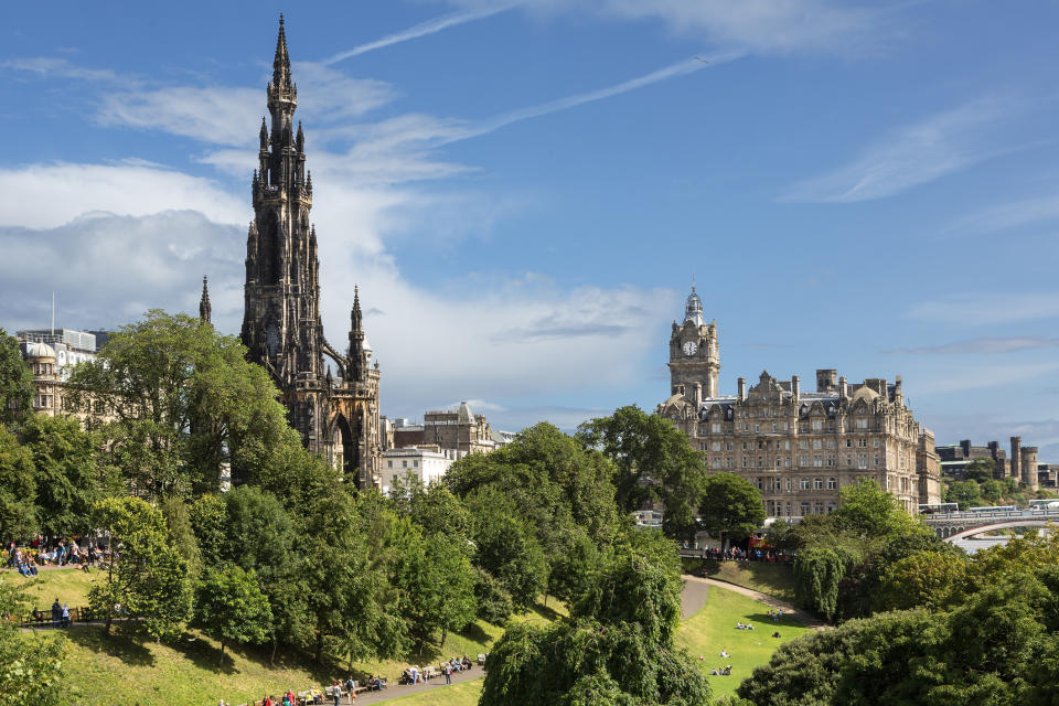 Princes Street Gardens in Edinburgh