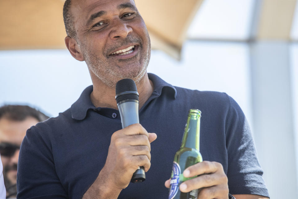 Ruud Gullit at the UEFA Champions League Trophy Tour, presented by Heineken