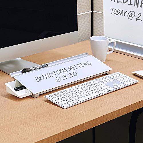 Quartet Glass Desktop Computer Pad, 18" x 6", Whiteboard, Dry Erase Surface, White Surface (GDP186) (Amazon / Amazon)