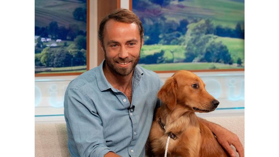 James Middleton on Good Morning Britain with his pet dog