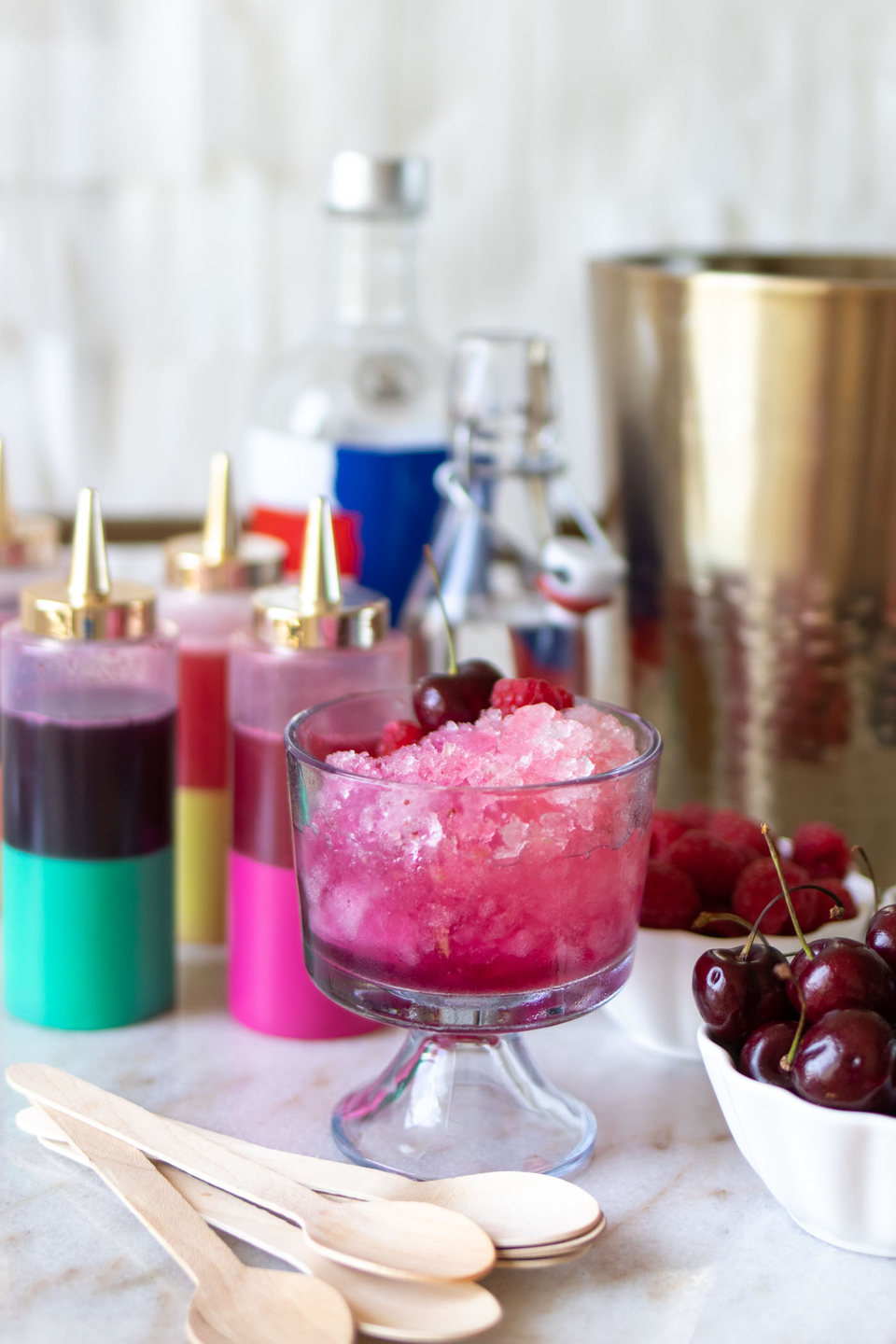 <p>Elevate your at-home cocktail hour with a summertime sipper fit for a balmy night, like this boozy take on snow cones. </p><p><strong>Get the tutorial at <a href="https://www.clubcrafted.com/boozy-snow-cones-real-fruit-snow-cone-syrups/" rel="nofollow noopener" target="_blank" data-ylk="slk:Club Crafted" class="link ">Club Crafted</a>.</strong></p>