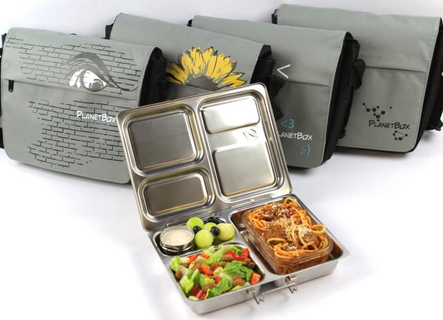 PlanetBox ROVER Eco-Friendly Stainless Steel Bento Lunch Box with