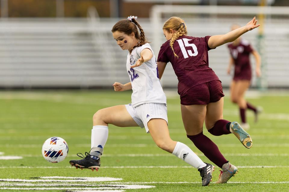 Margaret Sohnlen, left, is one of a plethora of Jackson girls soccer players returning in 2024.