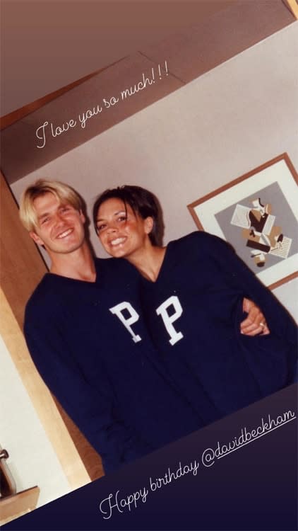 David y Victoria Beckham al principio de su relación