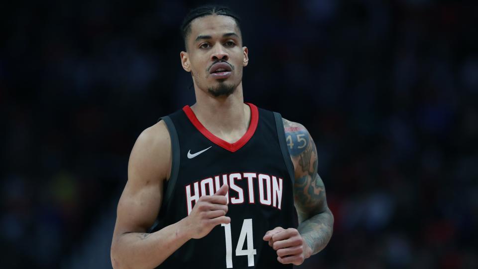 Houston Rockets guard Gerald Green runs up court during the second half of an NBA basketball game against the Detroit Pistons, Saturday, Jan. 6, 2018, in Detroit. (AP)