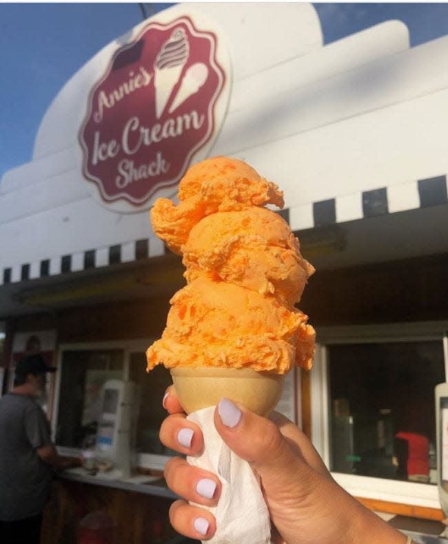 Orange Pineapple at Annie's Ice Cream Shack