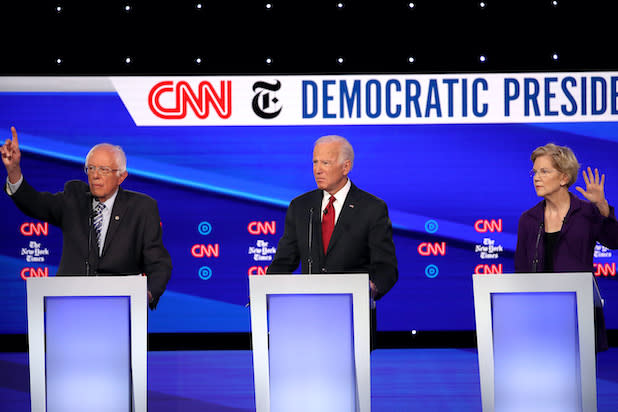 Bernie Sanders, Joe Biden, Elizabeth Warren