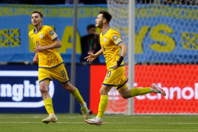 Samorodov, right, scored the only goal of the game