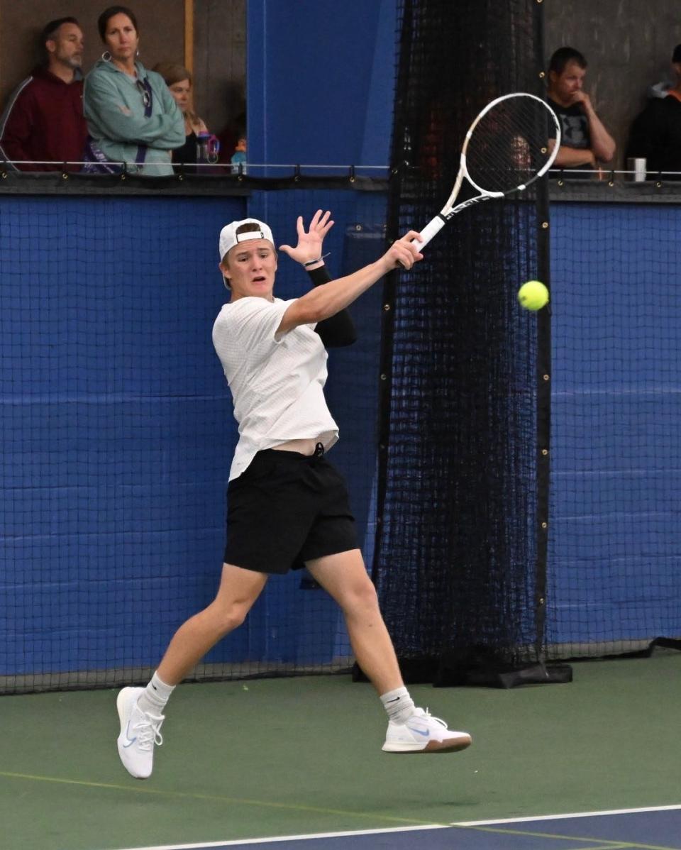 Lexington freshman Philip Etzel lost a marathon sectional singles championship match Saturday.