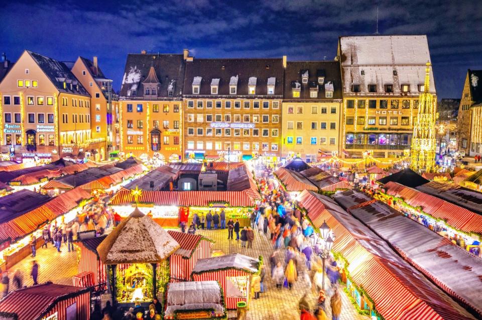 Nuremberg’s market is opened by the ‘Christkindl’, a woman who serves as the Lutheran version of Father Christmas (Getty Images)