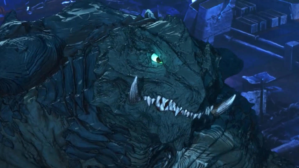 An angry Gamera in Gamera Rebirth