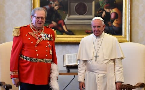 Matthew Festing, the British head of the Order of Malta, resigned last year after a damaging internal row. - Credit: AFP