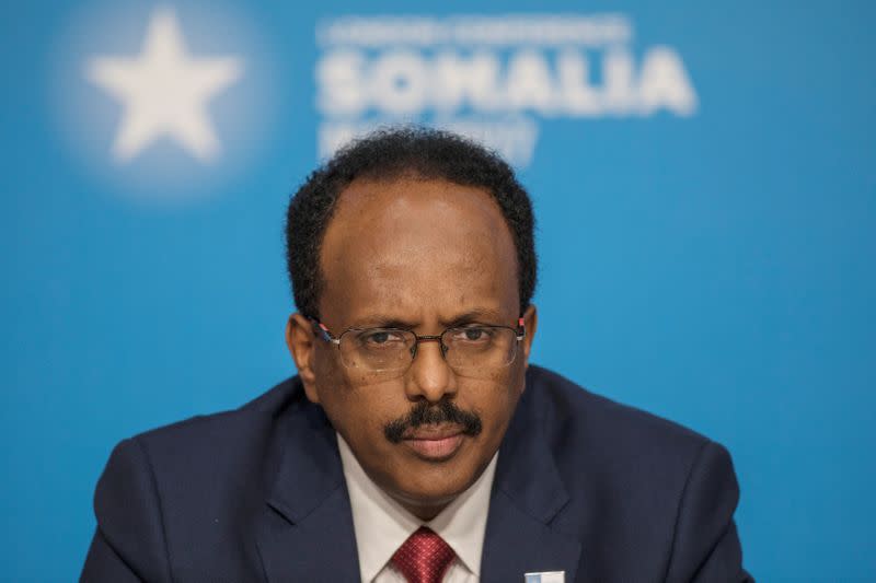 FILE PHOTO: Mohamed Abdullahi Mohamed, President of Somalia, attends the London Somalia Conference' at Lancaster House