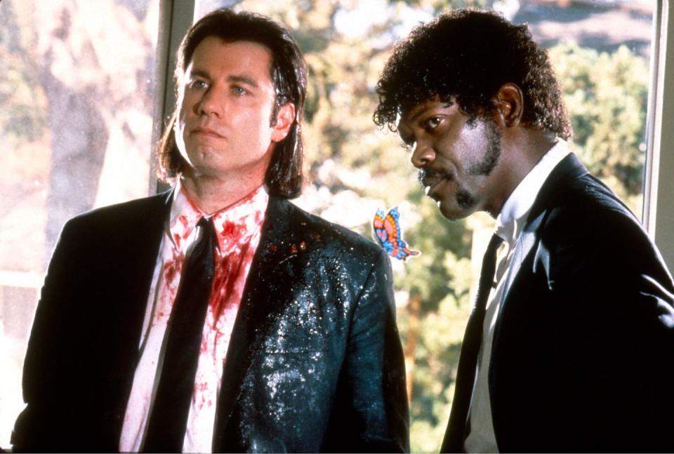 john travolta, samuel l jackson in pulp fiction