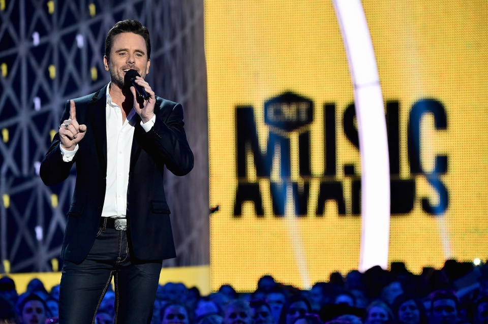 <p>Host Charles Esten speaks onstage during the 2017 CMT Music Awards at the Music City Center on June 6, 2017 in Nashville, Tennessee. (Photo by Michael Loccisano/Getty Images for CMT) </p>