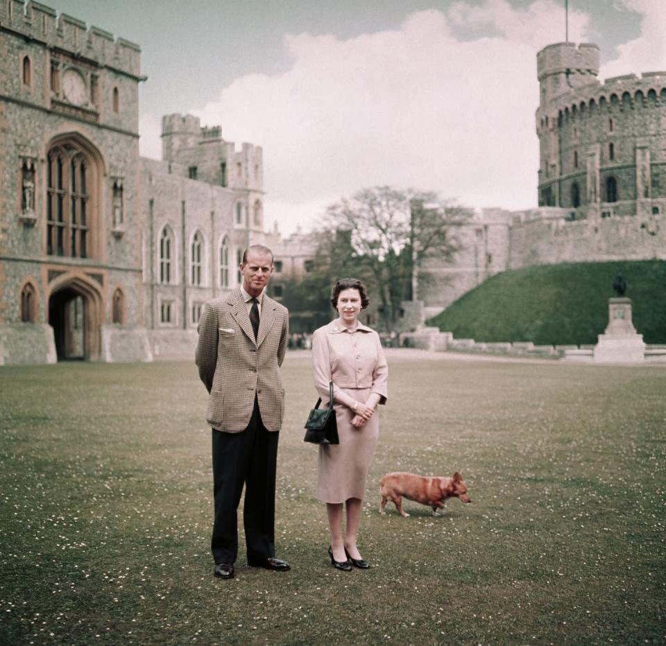 <p>Queen Elizabeth II and Prince Philip at Windsor Castle.</p>