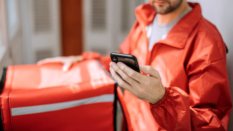 Person delivering food