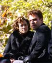 <p>On the set of the forgotten Bennifer movie, <em>Jersey Girl</em>, directed by Kevin Smith, in New York in 2002. The film came out two years later, after the pair had split. <br></p>