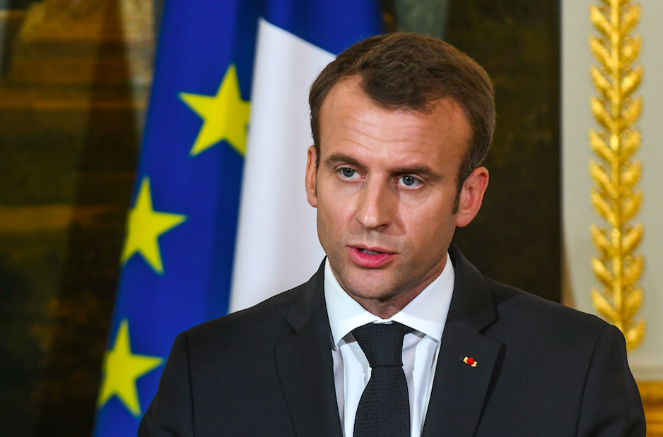 <em>French president Emmanuel Macron said he persuaded Donald Trump to launch strikes on Syria (Rex)</em>