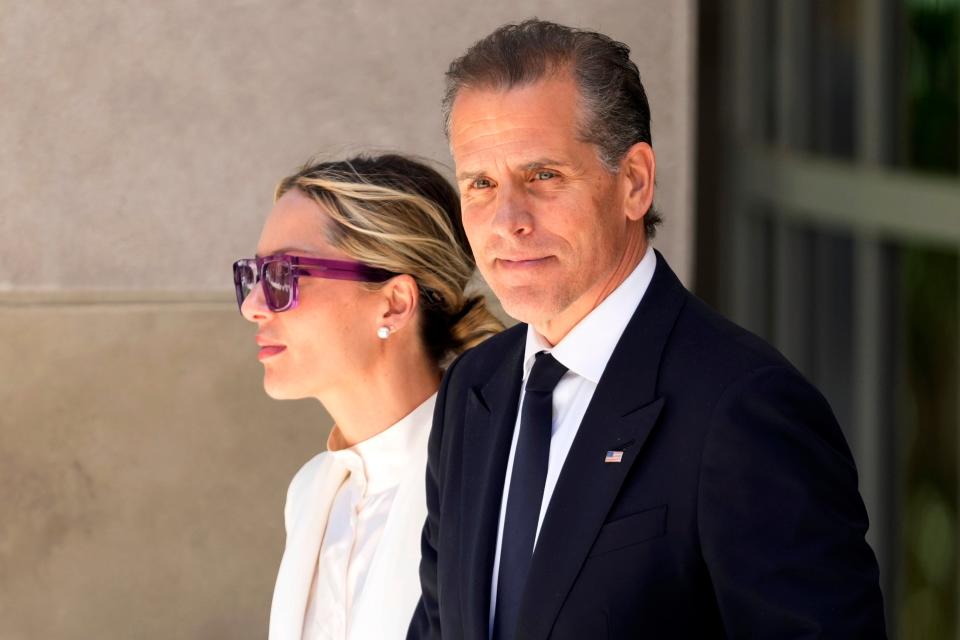 Hunter Biden departs from federal court with his wife, Melissa Cohen Biden, Friday, June 7, 2024, in Wilmington, Del. (AP)