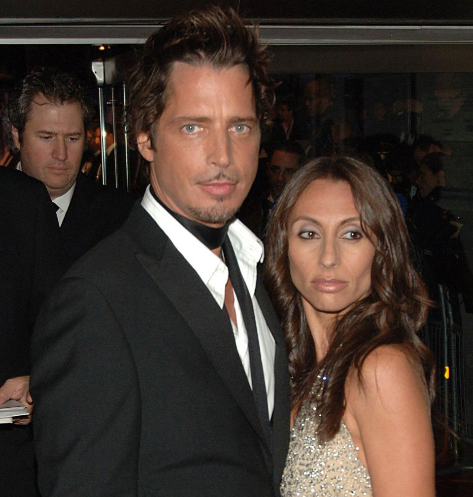 Chris Cornell and guest arrive for the World Premiere and Royal Performance of the new James Bond film, Casino Royale, at the Odeon in Leicester Square, central London (Ian West/PA Archive/PA Images)