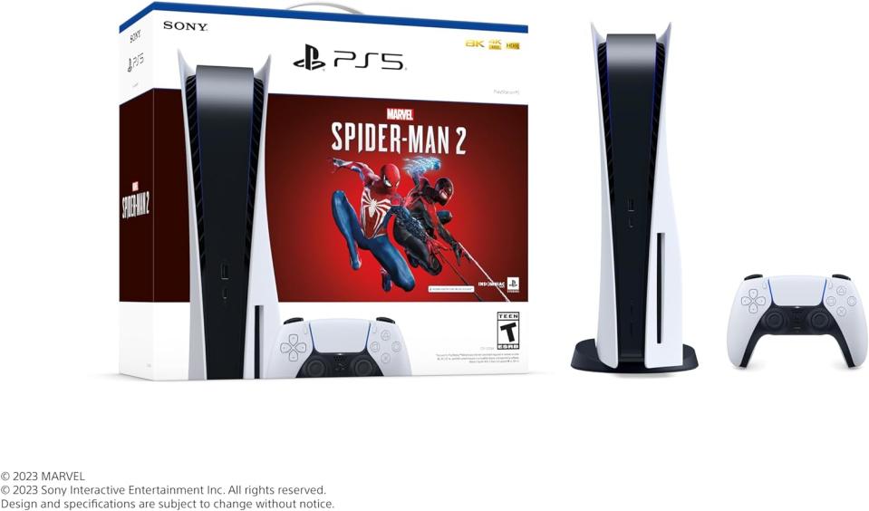 PlayStation 5 Console – Spider-Man 2 Bundle. Photo via Amazon.