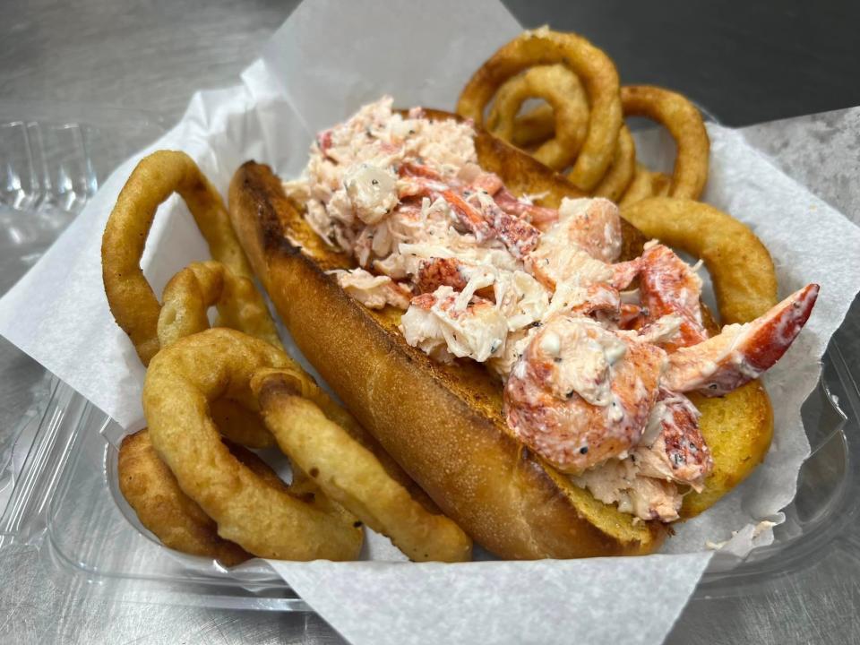 Get the Lobster Roll special at Village Pizza and Ice Cream.