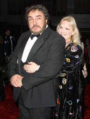 John Rhys-Davies and gal at the New York premiere of New Line's The Lord of The Rings: The Fellowship of The Ring