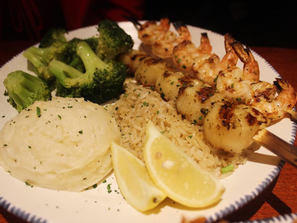 red lobster times square shrimp scallop skewers