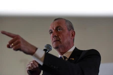 Phil Murphy, a candidate for governor of New Jersey, speaks during the First Stand Rally in Newark. REUTERS/Stephanie Keith