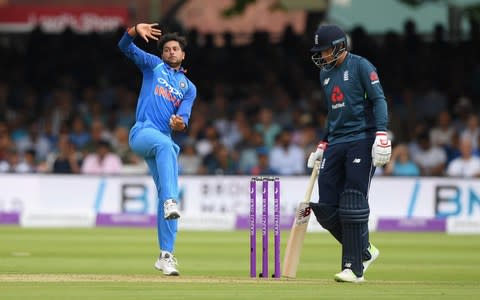 Kuldeep Yadav in action - Credit: getty images