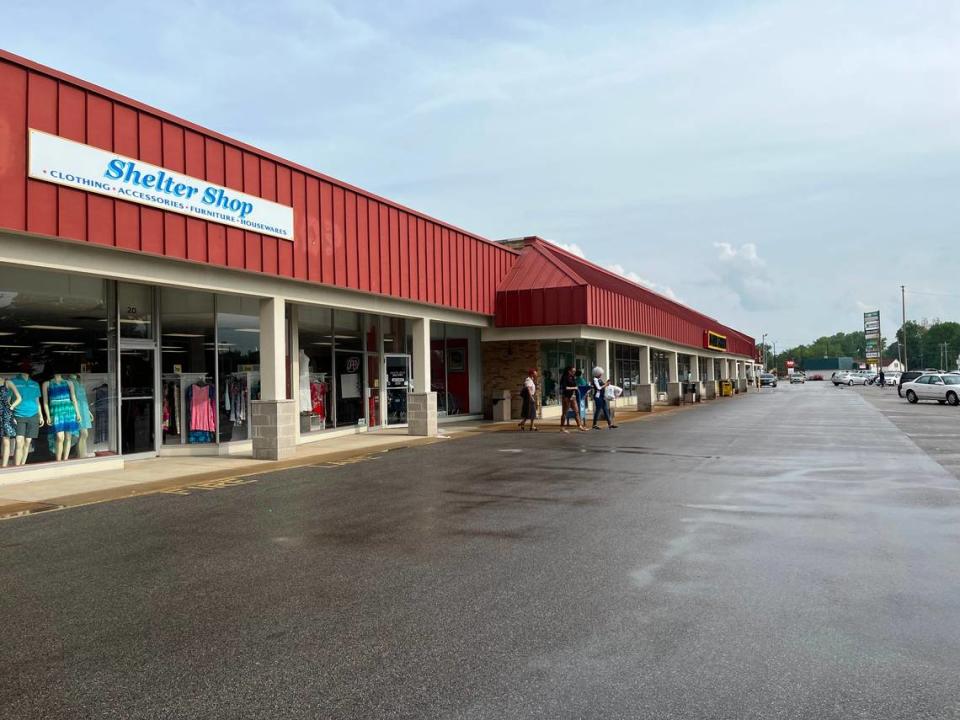 The Shelter Shop is one of 10 tenants in Bellevue Park Plaza at West Main Street and North Belt West. The strip mall may become part of a new tax-increment-financing district in Belleville.