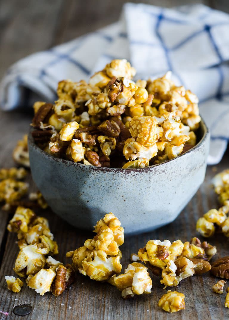 Salted Pecan Caramel Popcorn