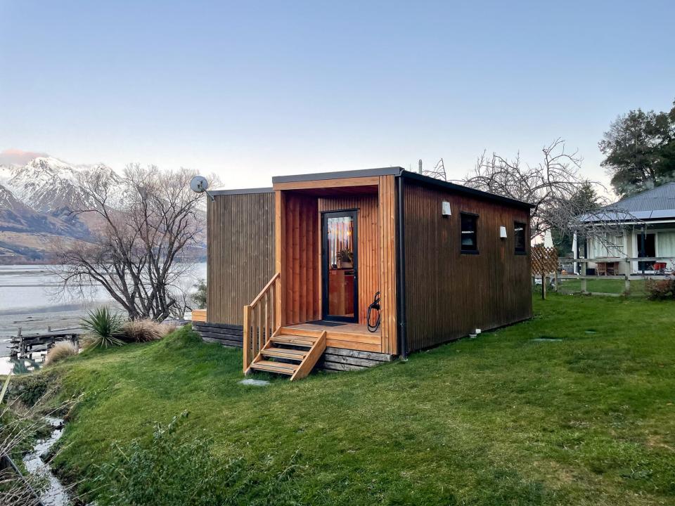 The entrance to the tiny house.