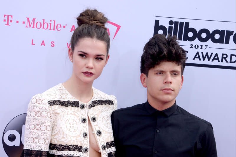 Rudy Mancuso (R) and Maia Mitchell attend the Billboard Music Awards in 2017. File Photo by Jim Ruymen/UPI