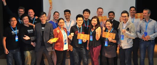 The winning Ignite teams in Bangkok with Gunnar Sellæg, Telenor Group Chief Product and Innovation Officer