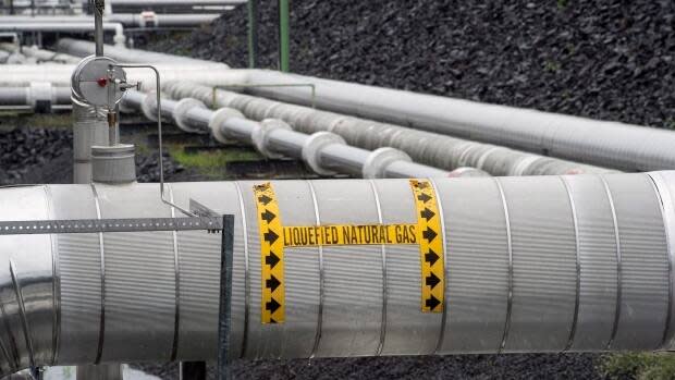 The $10-billion LNG project would require a section of highway to be moved. (The Canadian Press - image credit)