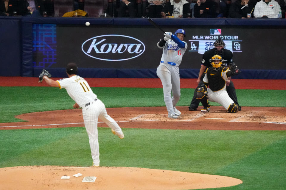 大谷翔平、達比修有MLB首度對決 1滾地1安打戰得平分秋色。(Photo by Masterpress/Getty Images)