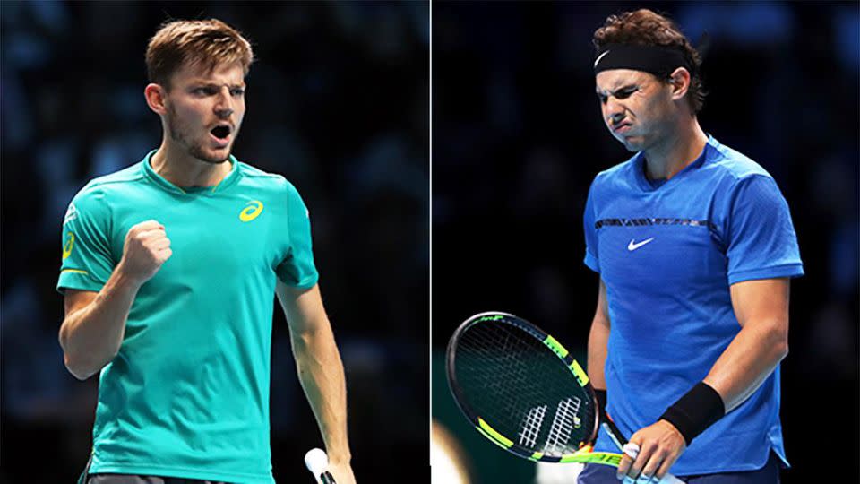 Goffin defeated Nadal in three sets. Pic: Getty