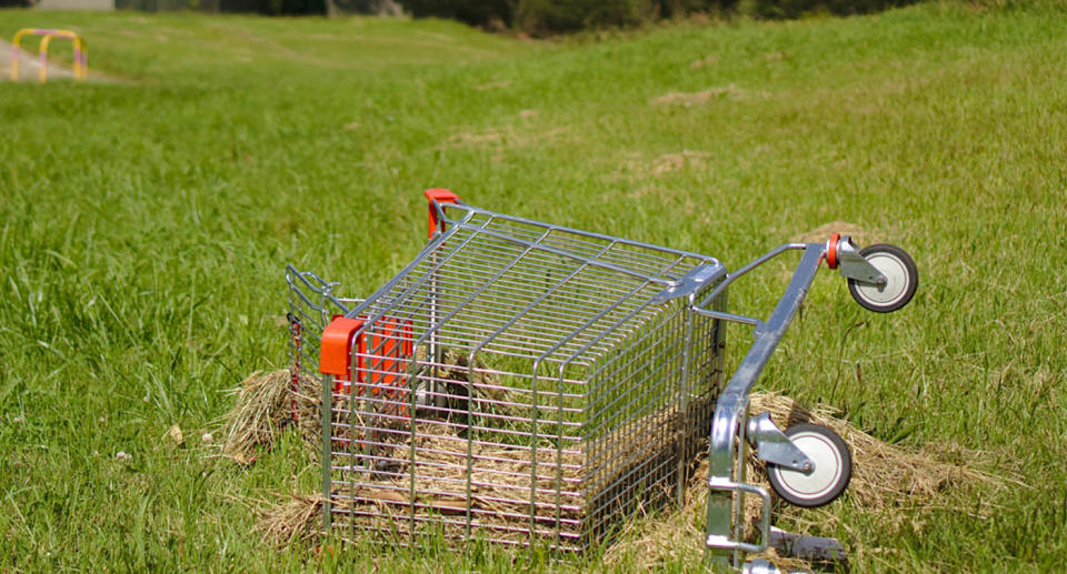 An abandoned trolley.