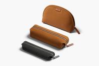 <p>Get your dad organsied with <strong>Bellory’s leather pouch set</strong>. Perfect for holding cables, charges and stationary, he won’t have any issues trying to find a pen to fill out the dreaded landing card. Price: $219 </p>