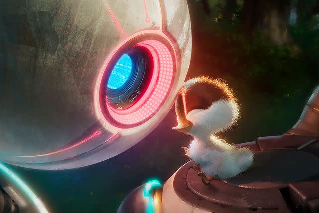 <p>Dreamworks Animation</p> Roz (Lupita Nyong'o) and Brightbill (Kit Connor) in 'The Wild Robot'