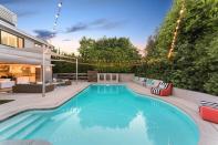 The Sherman Oaks home has a huge outdoor entertaining area and large saltwater swimming pool.