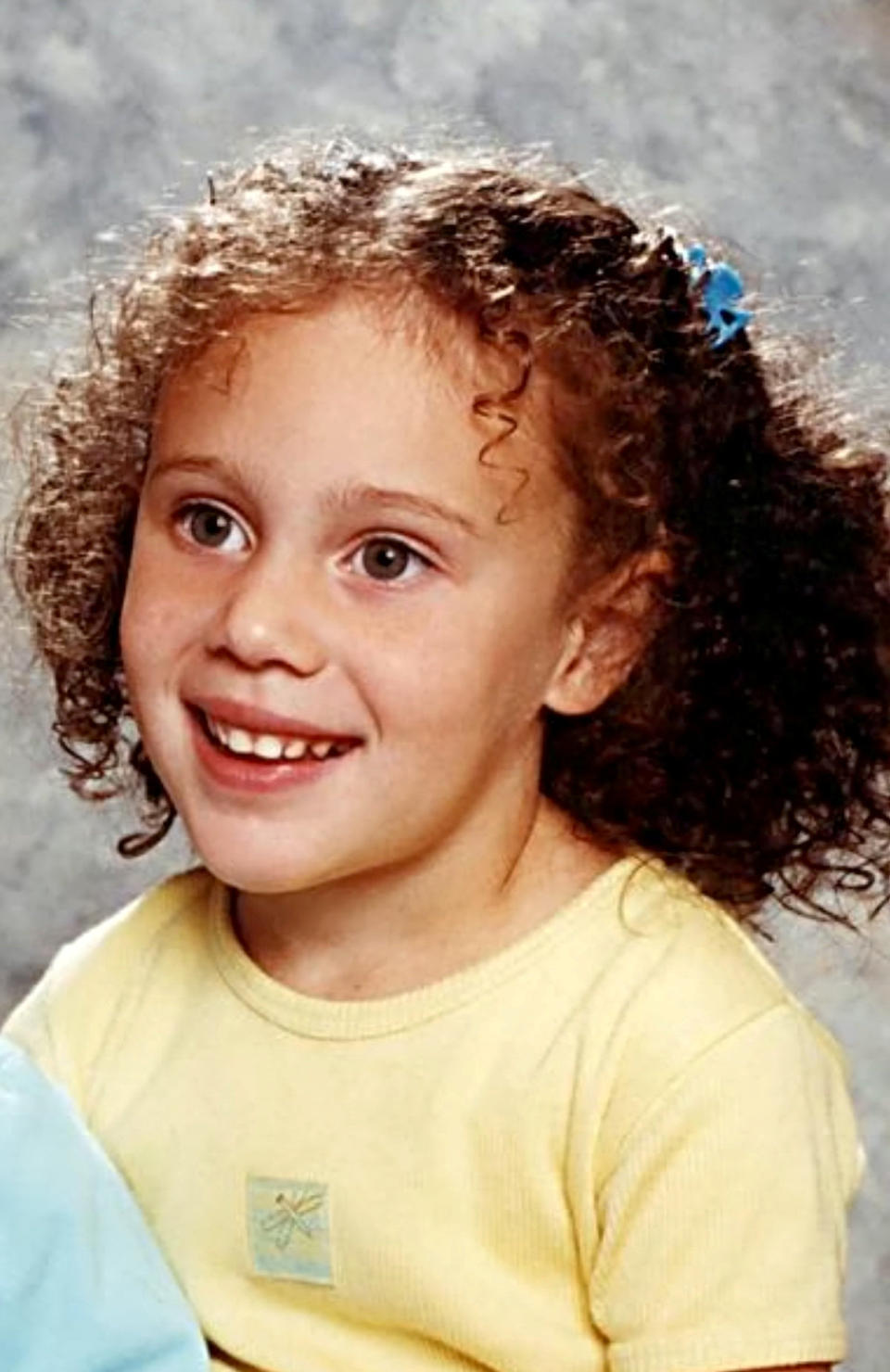 Connaughton as a child with her natural curly hair.  (SWNS)