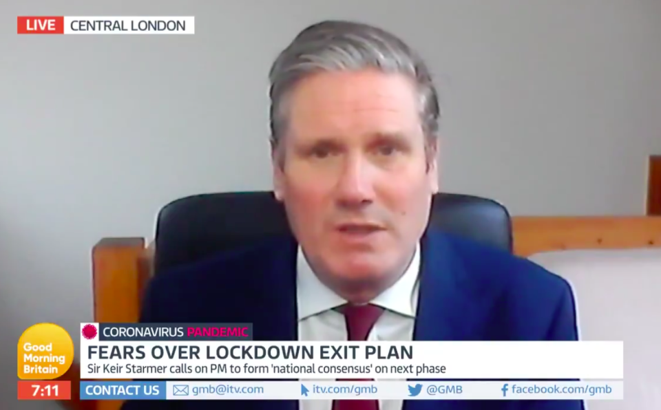 Labour leader Sir Keir Starmer told Good Morning Britain that people are worried about returning to work (ITV)