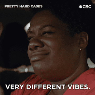 woman saying "very different vibes'