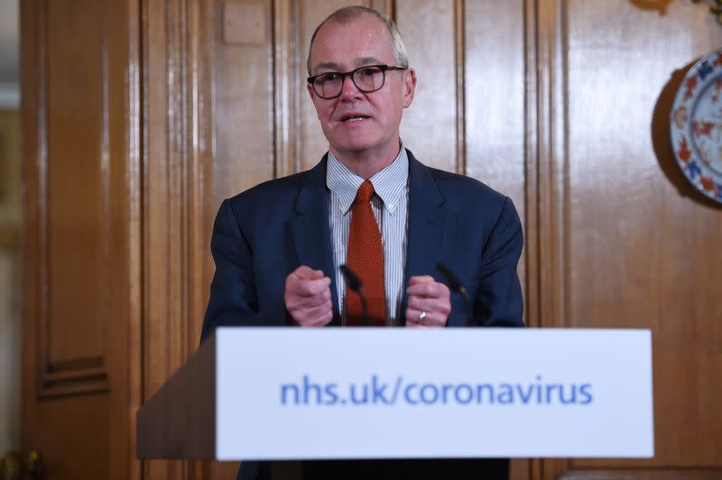 FILE PHOTO: Chief Scientific Adviser Sir Patrick Vallance attends a news conference on the ongoing situation with the coronavirus disease (COVID-19) in London